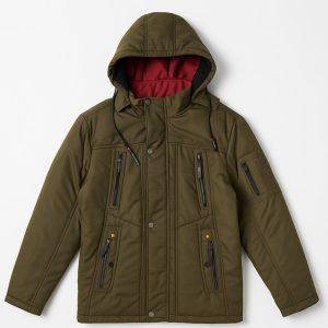 کاپشن تی سی کلاه دار داخل خز کد 1301